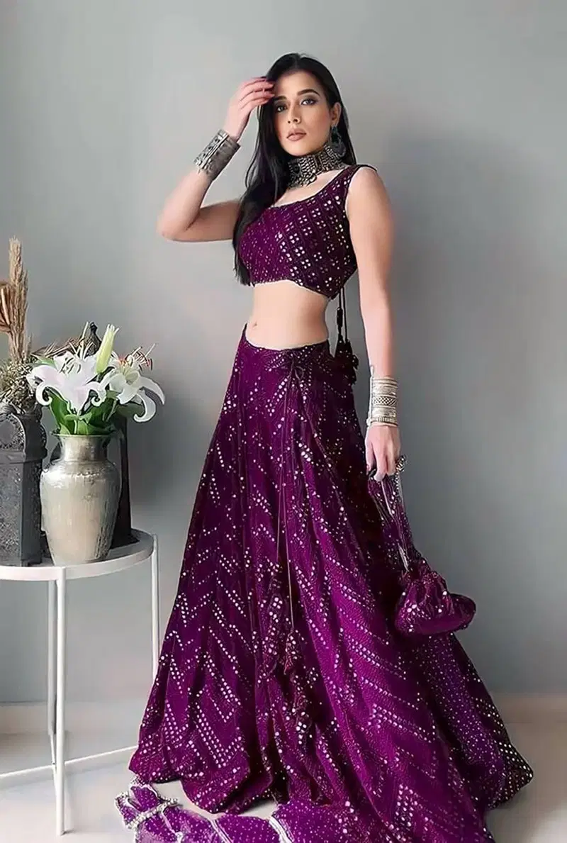 Jf 364 75 Faux Georgette Designer Lehenga Choli Collection